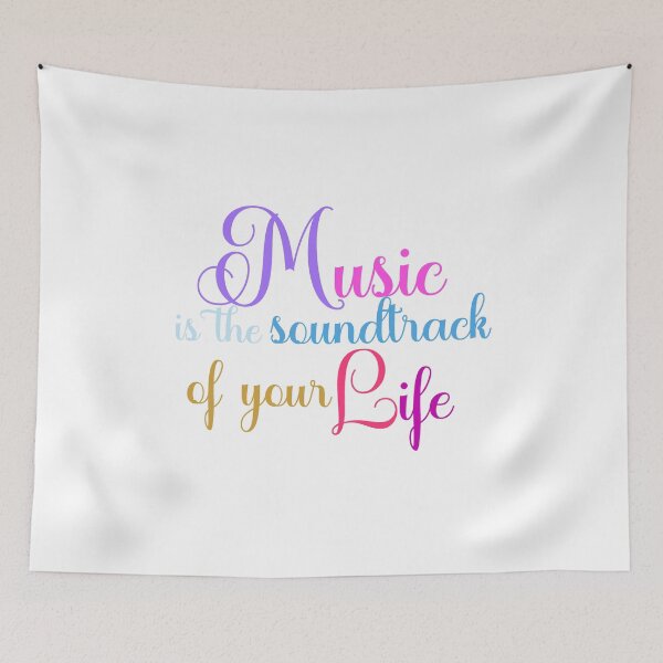 Item preview, Music Is the Soundtrack of Your Life – Heartfelt Quote Design for Music Lovers and Wedding Singers designed and sold by ArtsyExplorer.