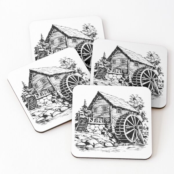 Item preview, Watermill Old Wheel Hydropower River Bank Stream Turbine designed and sold by inkoutninja.