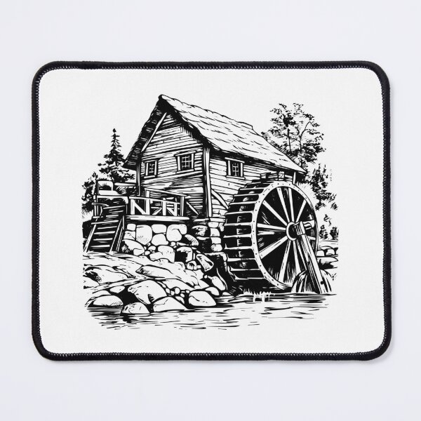 Item preview, Watermill Old Wheel Hydropower River Bank Stream Turbine designed and sold by inkoutninja.
