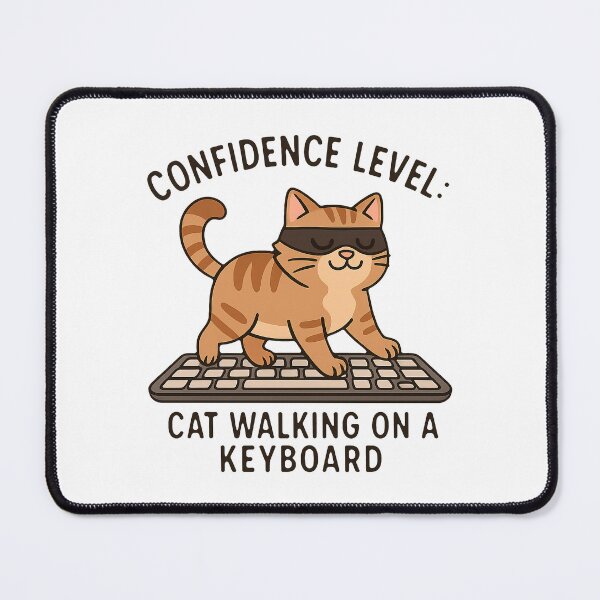 Item preview, Confident Cat – Keyboard Strut Funny Quote designed and sold by FriskySloths.