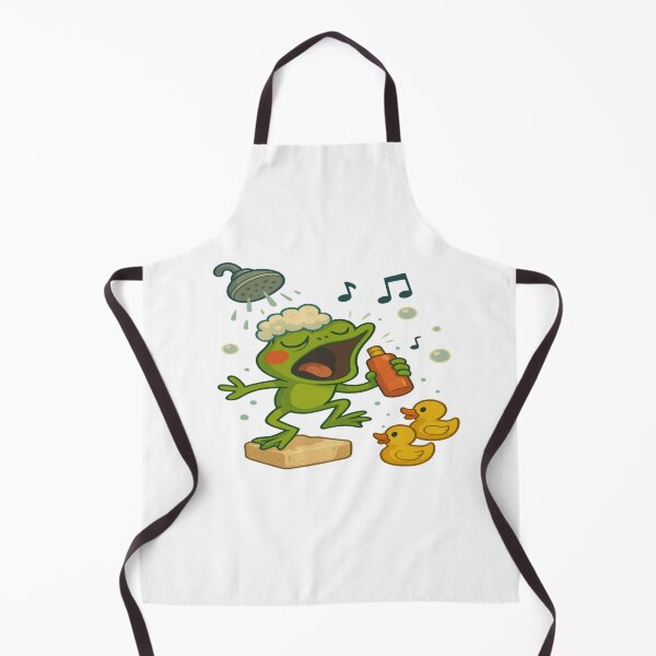 Item preview, a Frog Singing in the Shower designed and sold by 2competent4life.