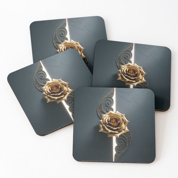 Item preview, Luminous Gold Rose Art designed and sold by ShadowAndSlate.