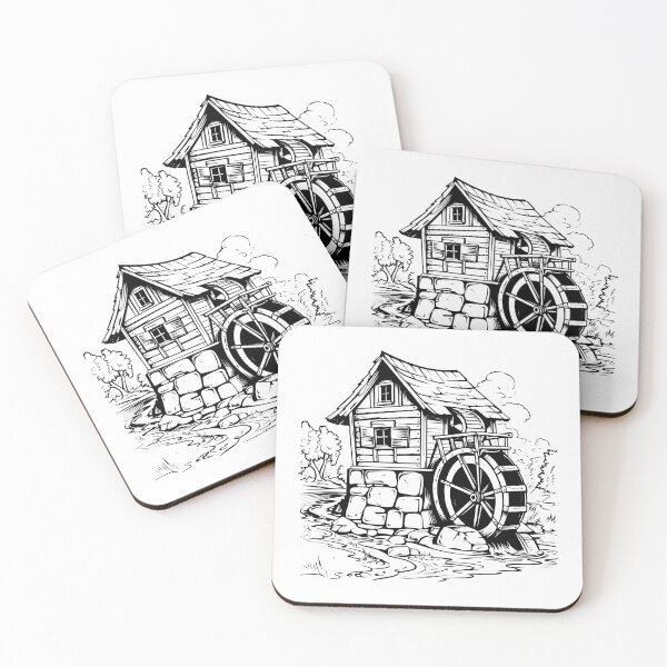 Item preview, Watermill Old Wheel Hydropower River Bank Stream Turbine designed and sold by inkoutninja.