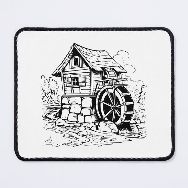 Item preview, Watermill Old Wheel Hydropower River Bank Stream Turbine designed and sold by inkoutninja.