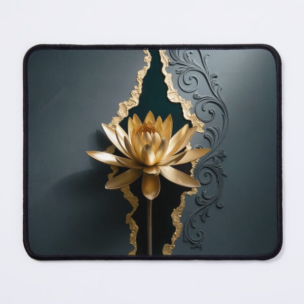 Item preview, Golden Water Lily Bloom designed and sold by ShadowAndSlate.