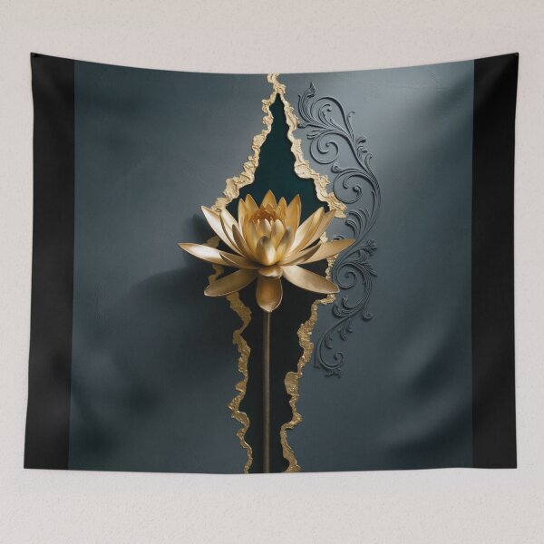 Item preview, Golden Water Lily Bloom designed and sold by ShadowAndSlate.