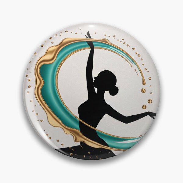 Item preview, Graceful Teal Gold Dancer designed and sold by ShadowAndSlate.