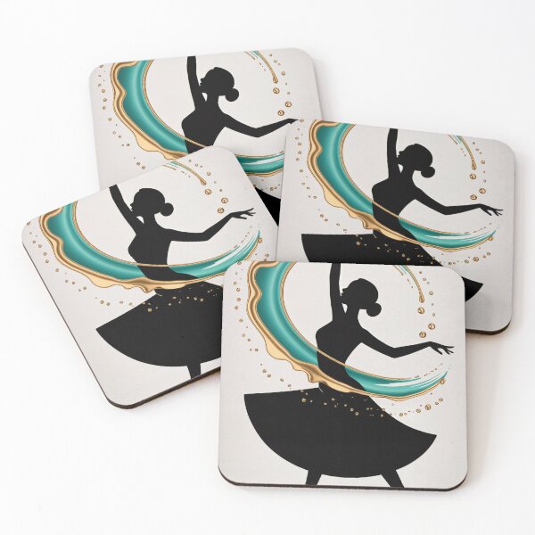 Item preview, Graceful Teal Gold Dancer designed and sold by ShadowAndSlate.