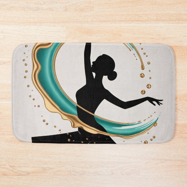 Item preview, Graceful Teal Gold Dancer designed and sold by ShadowAndSlate.