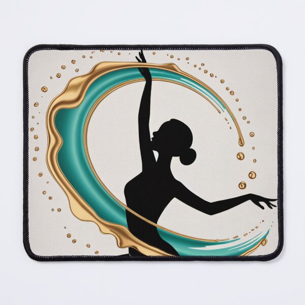 Item preview, Graceful Teal Gold Dancer designed and sold by ShadowAndSlate.