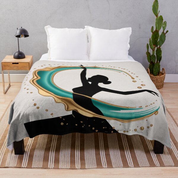 Item preview, Graceful Teal Gold Dancer designed and sold by ShadowAndSlate.