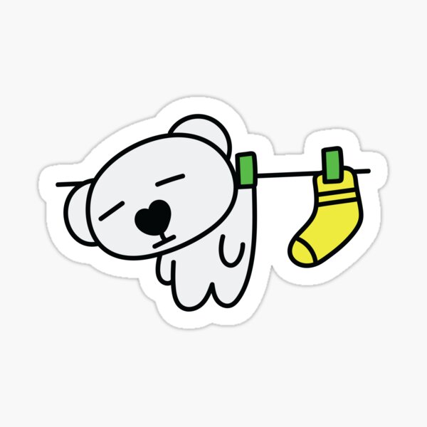Item preview, Silent Outsider Koala Laundry - Cute Heart Nose Minimalist Character designed and sold by hyehye33.