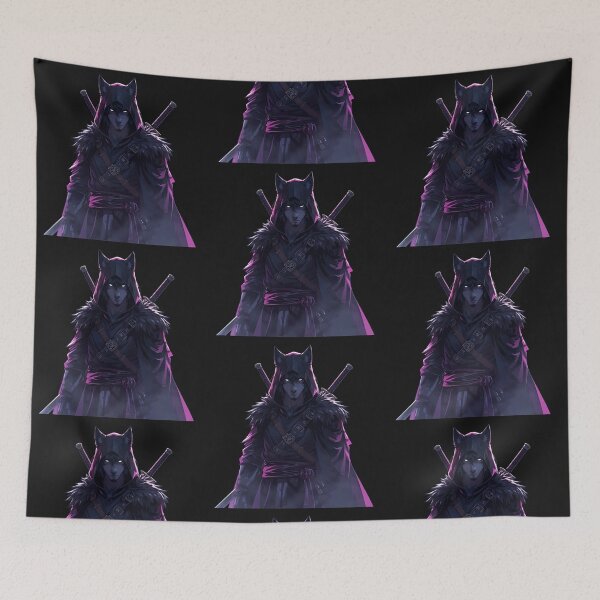 Item preview, Shadow Wolf – Mystic Warrior of the Night designed and sold by The-Daily-Drape.