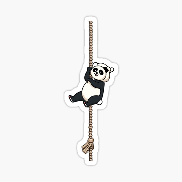 Item preview, panda on rope designed and sold by digitalArtvibe.