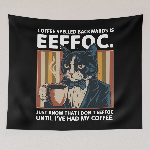 Item preview, COFFEE SPELLED BACKWARDS IS EEFFOC designed and sold by Crazychoosee.