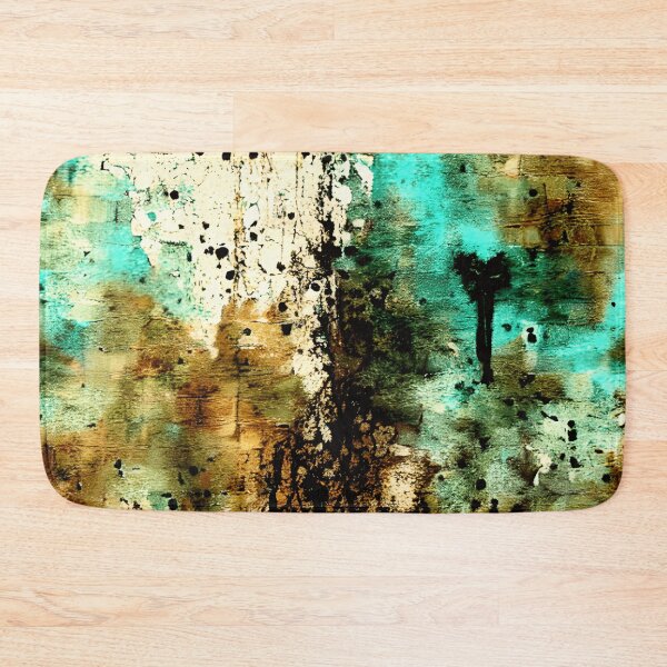 Item preview, Teal Drip – Grungy Modern Expressionism designed and sold by SouthPrint.