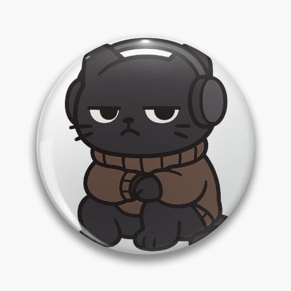 Item preview, Noise-Cancelled Cat – Kawaii Lo-Fi Anti-Social Sticker designed and sold by Tripconic.