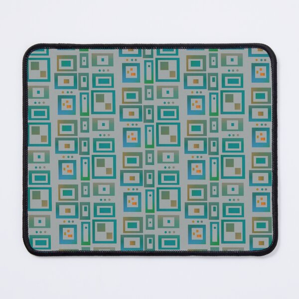 Item preview, Abstract squares neutral whimsy geometric grey pattern  designed and sold by lausn.