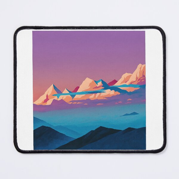 Item preview, Dreamy Sunset Over the Mountains Minimalist Landscape designed and sold by ArtfulWeave.