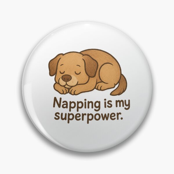 Item preview, Napping Is My Superpower – Sleepy Dog Cartoon Design designed and sold by JustJackob.