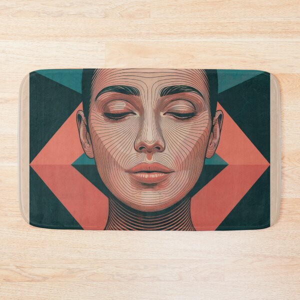 Item preview, Meditative Linear Portrait designed and sold by ShadowAndSlate.