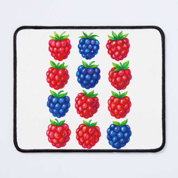 Item preview, Berry Pop Pattern – Vibrant Raspberry & Blackberry Illustration for Fruit Lovers designed and sold by ArtfulWeave.
