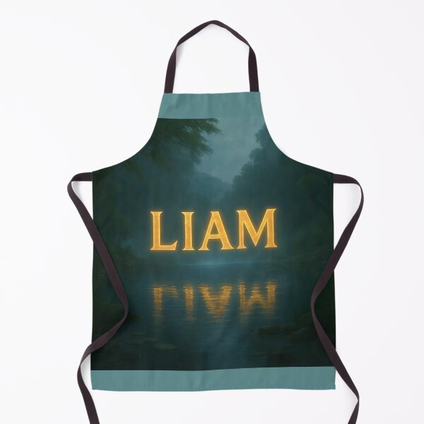 Item preview, LIAM Over Mystic Lake – Tranquil Enchanted Name Reflection Art designed and sold by VoidBloom Studio.