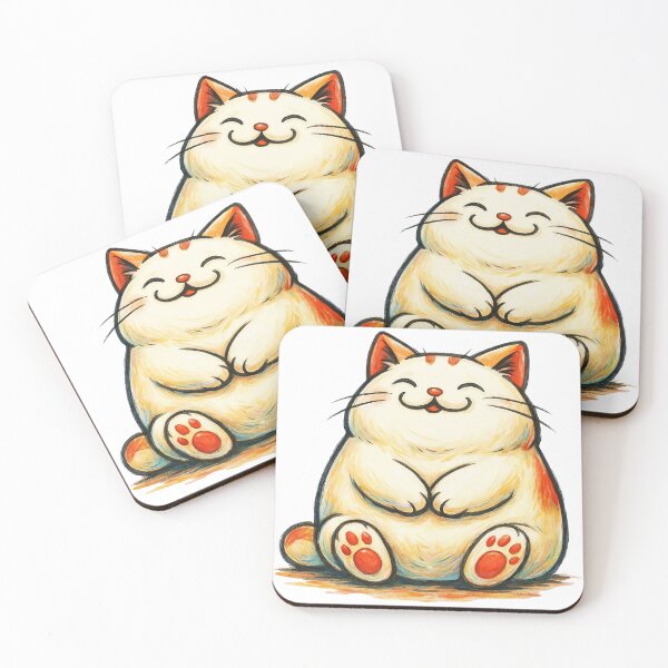 Item preview, Lucky Maneki Neko Japanese Style Cat Illustration designed and sold by ArtfulWeave.