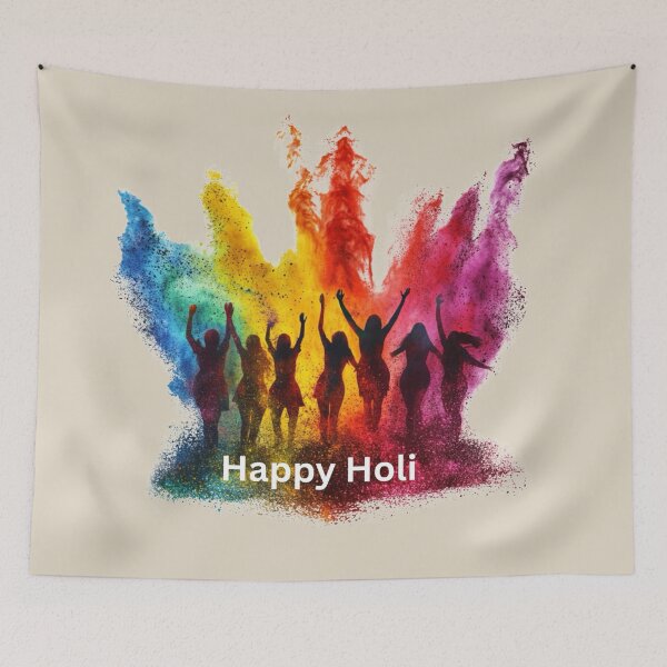 Item preview, Happy Holi Festival - Burst of Gulal Colors designed and sold by Myra365Art.