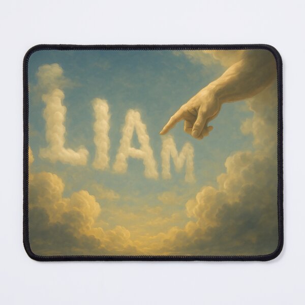 Item preview, LIAM in the Clouds – Divine Finger of God Name Art designed and sold by VoidBloom Studio.