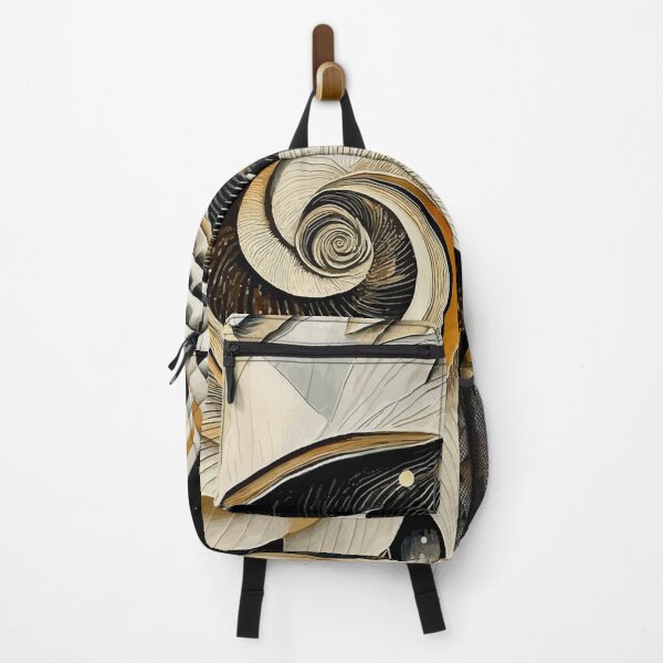 Item preview, Abstract Spiral Black White Gold 89 designed and sold by Vicky Brago-Mitchell®.