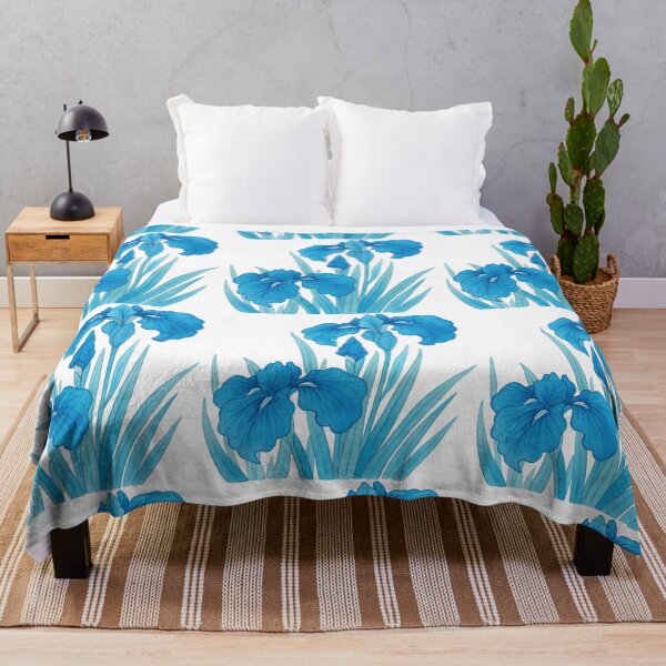 Item preview, Elegant Blue Iris Botanical Watercolor Illustration designed and sold by ArtfulWeave.