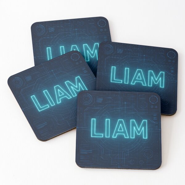 Item preview, LIAM AI Interface Display – Holographic Tech Blueprint Name Design designed and sold by VoidBloom Studio.