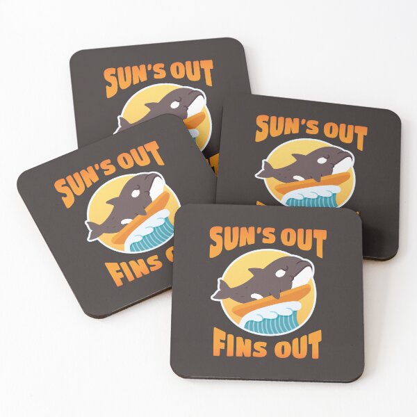 Item preview, Funny Orca On Surfboard Suns Out Fins Out designed and sold by rustydoodle.
