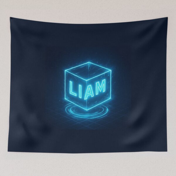 Item preview, LIAM Energy Cube – Tron-Inspired Glowing Futuristic Name Art designed and sold by VoidBloom Studio.