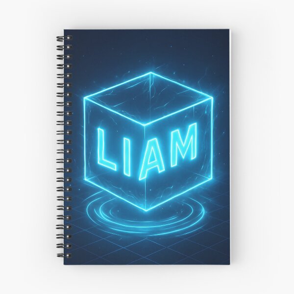 Item preview, LIAM Energy Cube – Tron-Inspired Glowing Futuristic Name Art designed and sold by VoidBloom Studio.