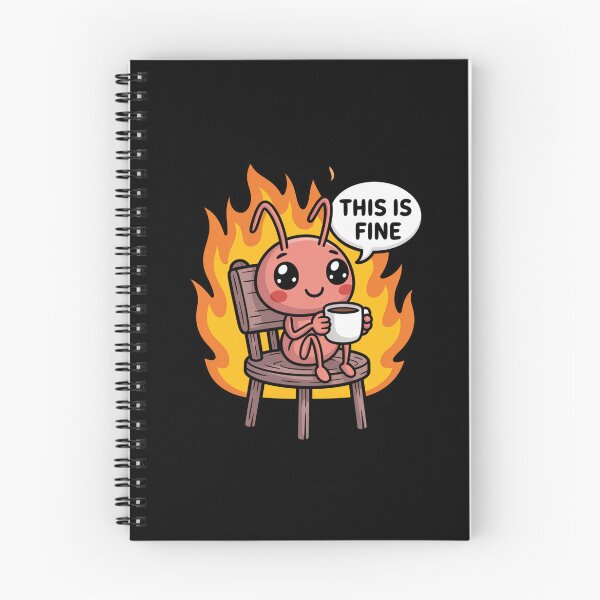 Item preview, Cute Ant Meme – This Is Fine Fire designed and sold by MonkiFlipp.