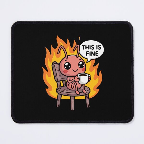 Item preview, Cute Ant Meme – This Is Fine Fire designed and sold by MonkiFlipp.