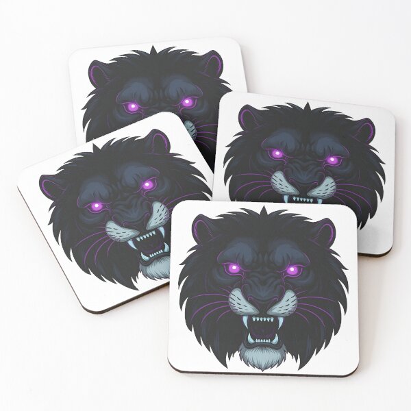 Item preview, Fierce Black Panther with Glowing Purple Eyes designed and sold by ArtfulWeave.