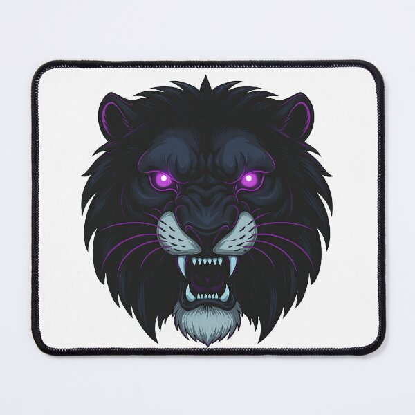 Item preview, Fierce Black Panther with Glowing Purple Eyes designed and sold by ArtfulWeave.