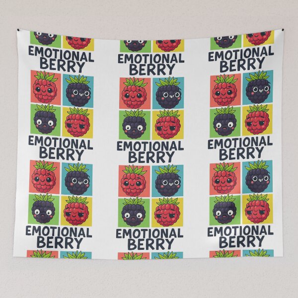 Item preview, Berry Emotional Funny Fruit Faces Design designed and sold by ArtfulWeave.
