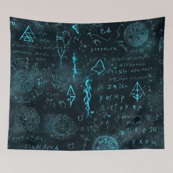 Item preview, Arcane Symbols – Glowing Magical Formula Pattern designed and sold by MonxArt.