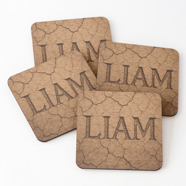 Item preview, LIAM Desert Cracked Earth – Natural Engraved Name Texture Art designed and sold by VoidBloom Studio.