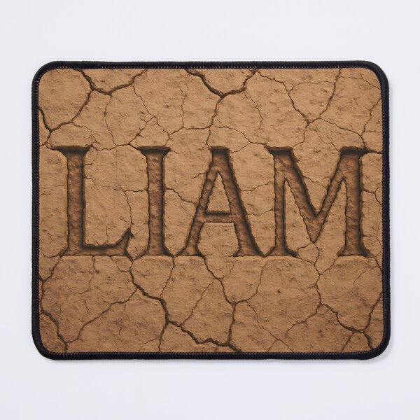 Item preview, LIAM Desert Cracked Earth – Natural Engraved Name Texture Art designed and sold by VoidBloom Studio.