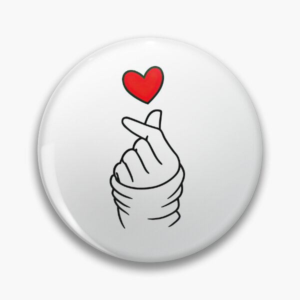 Item preview, Korean Heart Hand Gesture Minimalist Art designed and sold by ArtfulWeave.