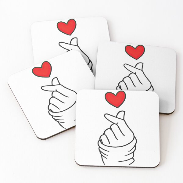 Item preview, Korean Heart Hand Gesture Minimalist Art designed and sold by ArtfulWeave.