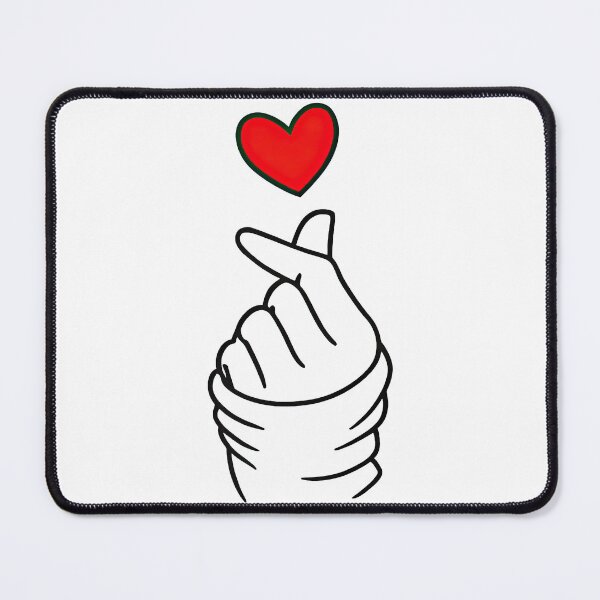 Item preview, Korean Heart Hand Gesture Minimalist Art designed and sold by ArtfulWeave.