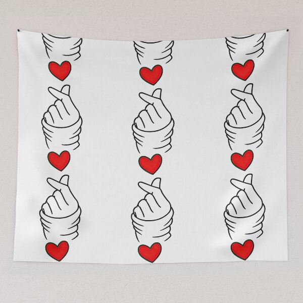 Item preview, Korean Heart Hand Gesture Minimalist Art designed and sold by ArtfulWeave.