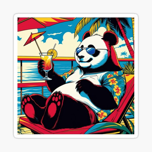 Item preview, Tropical Panda Chill designed and sold by crabyzero.