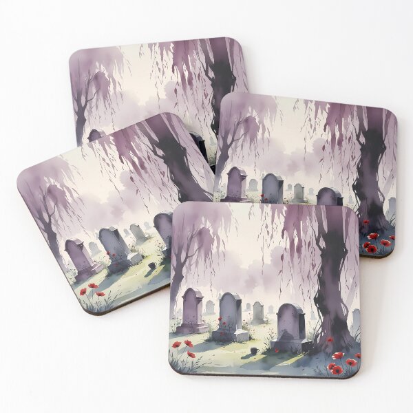 Item preview, Mourning Mist – Poetic Cemetery Silhouettes designed and sold by Mos Thainique.